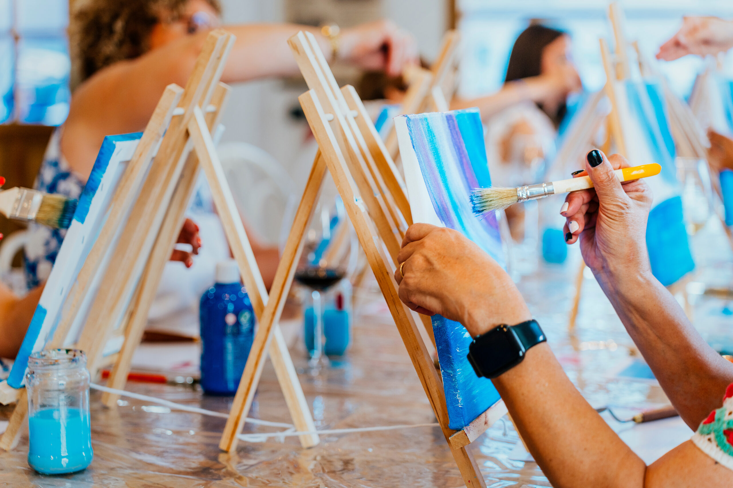 Wine infused Art Session: Women Painting and Enjoying the Experience